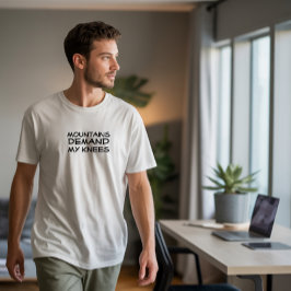 Wandelen kamperen humor zwart t-shirt