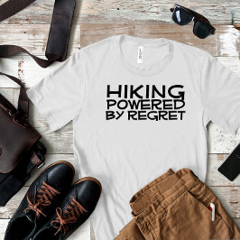 Wandelen kamperen humor zwart t-shirt