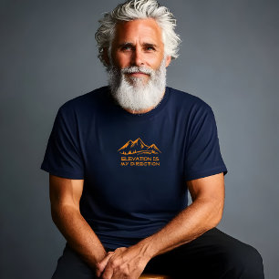 Wandelen kamperen trekking humor geel t-shirt
