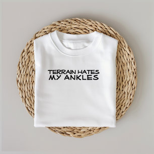 Wandelen kamperen trekking humor zwart t-shirt