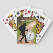 Wandelen Kompas en Trail personaliseren met naam Pokerkaarten (Achterkant)