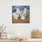 Wandelen langs de kust, Joaquín Sorolla Poster (Keuken)