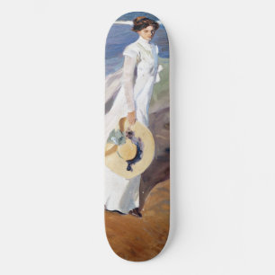 Wandelen langs de kustlijn door Joaquin Sorolla Persoonlijk Skateboard