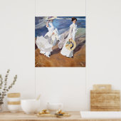 Wandelen langs de kustlijn door Joaquin Sorolla Poster (Keuken)