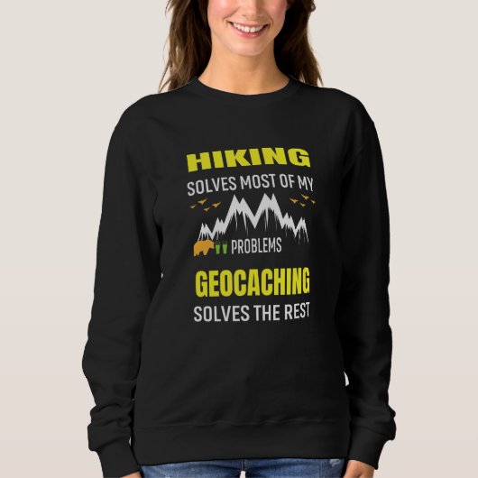 Wandelen lost de meeste problemen op Geocaching lo Trui (Voorkant)