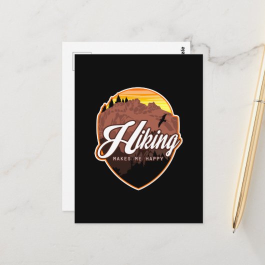 Wandelen maakt me gelukkig briefkaart (Voorkant / Achterkant in situ)