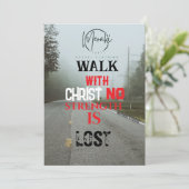 Wandelen met Christus geen kracht verloren" T-shir Kaart (Staand voorkant)