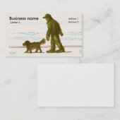 Wandelen met de hond tekenen visitekaartje (Voorkant / Achterkant)