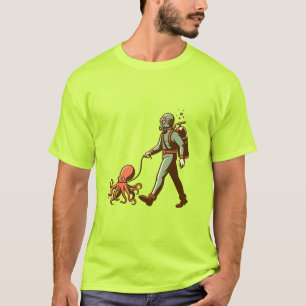 Wandelen met de octopus t-shirt