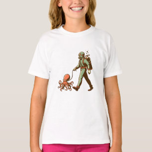 Wandelen met de octopus t-shirt
