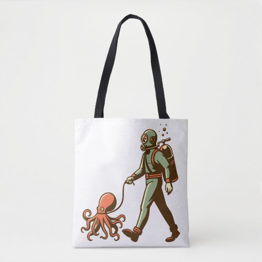 Wandelen met de octopus tote bag (Voorkant)