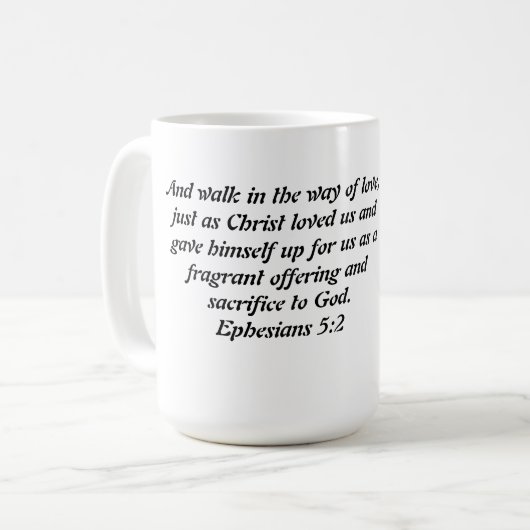 Wandelen met Jezus Koffiemok (Voorkant links)