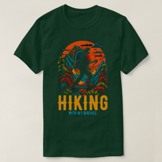 Wandelen met mijn berken t-shirt (Design voorkant)