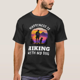 Wandelen met mijn hond t-shirt