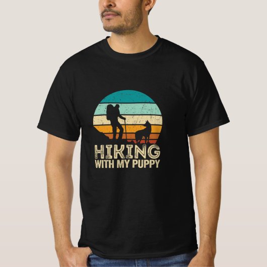 wandelen met mijn puppy t-shirt (Voorkant)