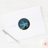 Wandelen met sterren ronde sticker (Envelop)