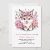 Wandelen met Wolven: Meisje Baby shower Kaart (Voorkant)