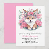 Wandelen met Wolven: Meisje Baby shower Kaart (Voorkant / Achterkant)