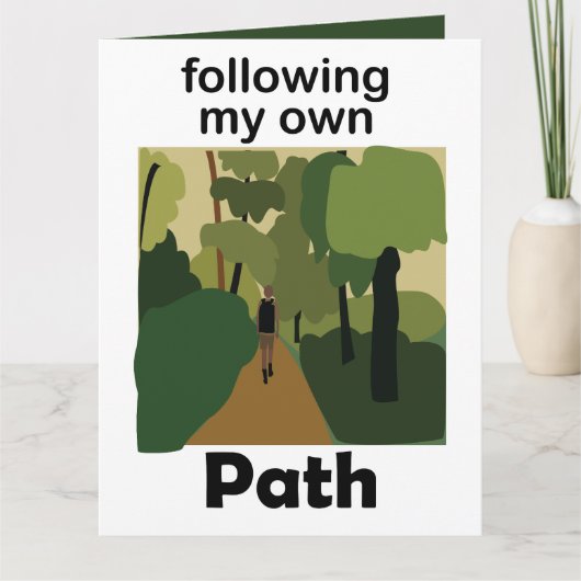 Wandelen Mijn Eigen Pad Volgen Reisdrang Kaart (Voorkant)