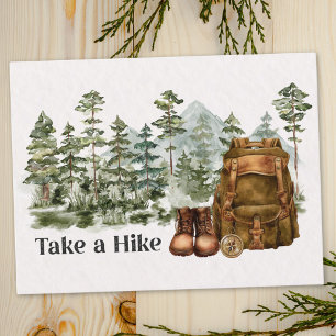 Wandelen naar berg Outdoor citaat Briefkaart