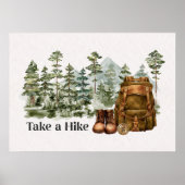 Wandelen naar berg Outdoor Quote  Poster (Voorkant)