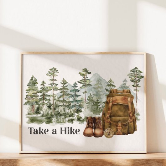 Wandelen naar berg Outdoor Quote  Poster