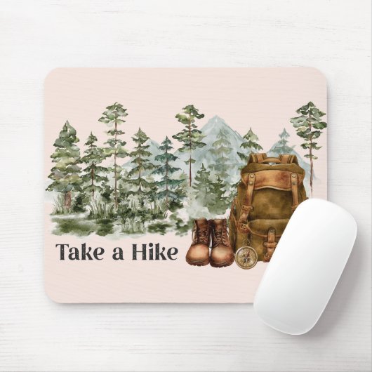 Wandelen naar Mountain Outdoor Natuur Forest Muismat (Met muis)