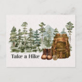 Wandelen naar Mountain Outdoor Quote Briefkaart (Voorkant)