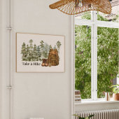 Wandelen naar Mountain Outdoor Quote Poster