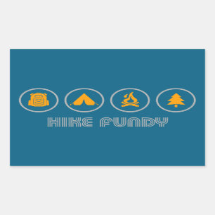 Wandelen Nationaal Park Fundy Rechthoekige Sticker