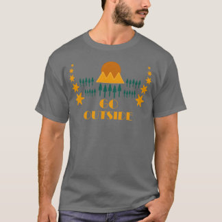 wandelen natuur buiten kamperen avontuur vrienden t-shirt