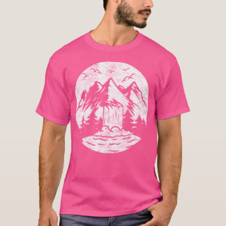 Wandelen Natuur Forest Waterfall Wander Hike Outdo T-shirt