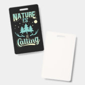Wandelen Natuur Roept Badge (Voor- en achterkant)