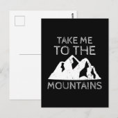 Wandelen - Neem me mee naar de bergen Funny Hiking Briefkaart (Voorkant / Achterkant)