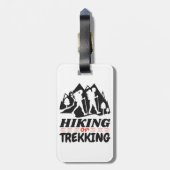 Wandelen of Trekken Bagagelabel (Achterkant verticaal)