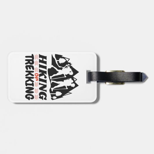 Wandelen of Trekken Bagagelabel (Achterkant horizontaal)