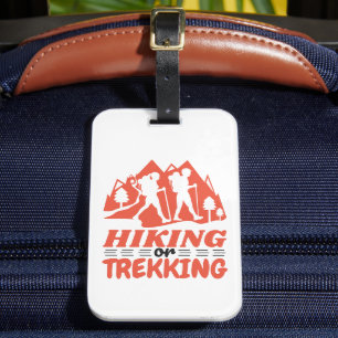 Wandelen of Trekken Bagagelabel