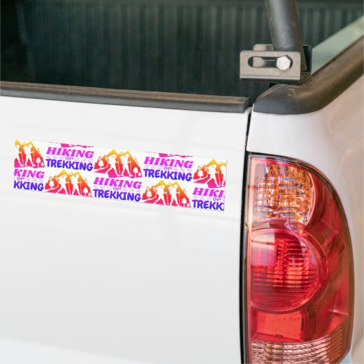 Wandelen of Trekken Bumpersticker (Op Truck)