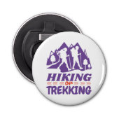 Wandelen of Trekken Button Flesopener (Voorkant)