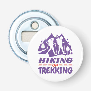 Wandelen of Trekken Button Flesopener