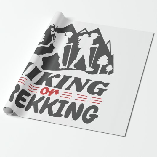 Wandelen of Trekken Cadeaupapier (Uitgerold)