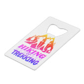 Wandelen of Trekken Creditkaart Flessenopener (Achterkant Gekanteld)
