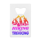 Wandelen of Trekken Creditkaart Flessenopener (Achterkant)