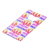 Wandelen of Trekken Creditkaart Flessenopener (Voorkant Gekanteld)