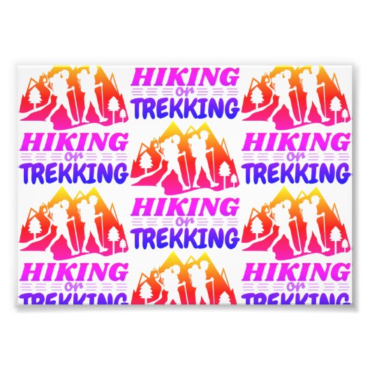 Wandelen of Trekken Foto Afdruk (Voorkant)