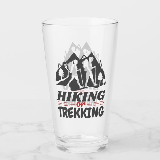 Wandelen of Trekken Glas (Voorkant)