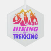Wandelen of Trekken Glas Ornament (Voorkant)