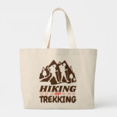 Wandelen of Trekken Grote Tote Bag (Achterkant)