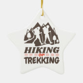 Wandelen of Trekken Keramisch Ornament (Achterkant)