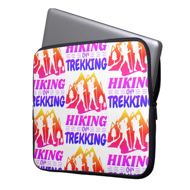 Wandelen of Trekken Laptop Sleeve (Voorkant Links)